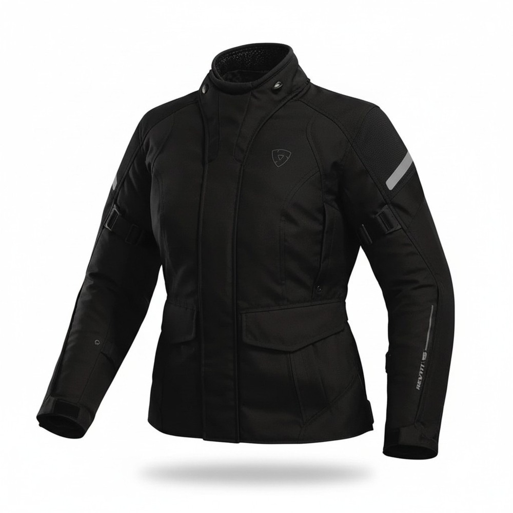 REV'IT! Indigo Ladies Motorcycle Jacket Womens Black Reflective Touring Biker